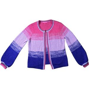 Lilly Pulitzer Tessalyn Cardigan Sweater Purple Pink Women’s Size Large